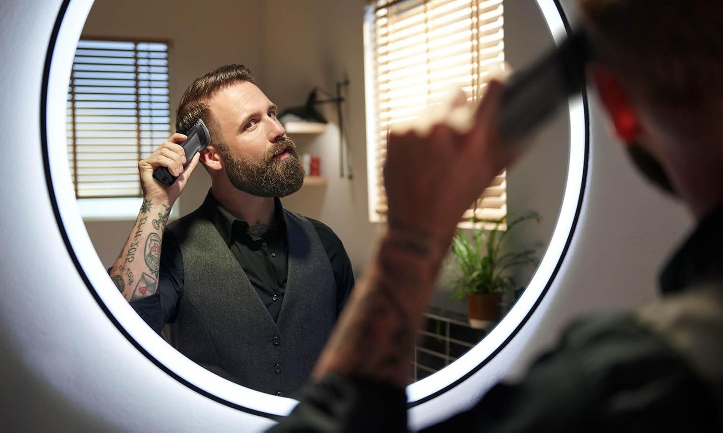 Philips Multigroom Series 3000 for Face, 6-in-1 Grooming Kit for beard, moustache, nose & ear hair, cordless, 60 min runtime, 16h full charging time, MG3710/33,Black