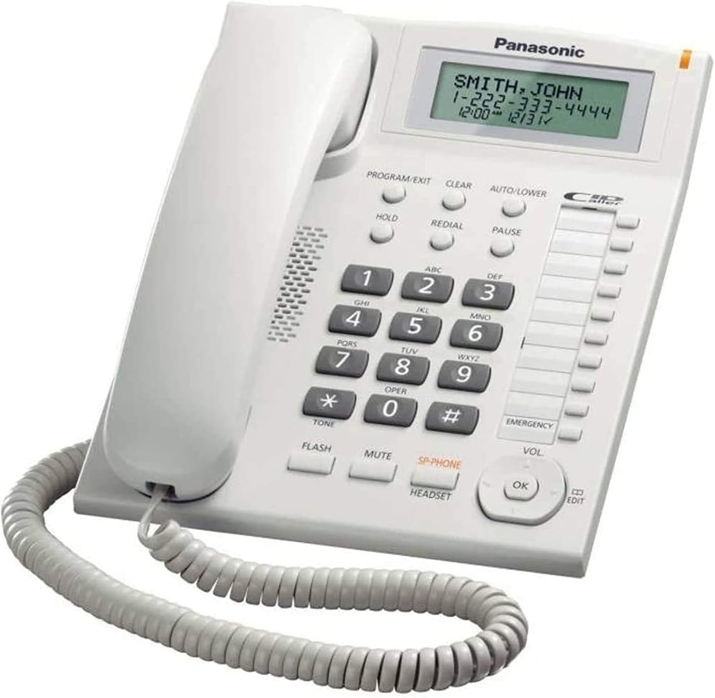 Panasonic KX-TS880 Integrated Corded Telephone, Black