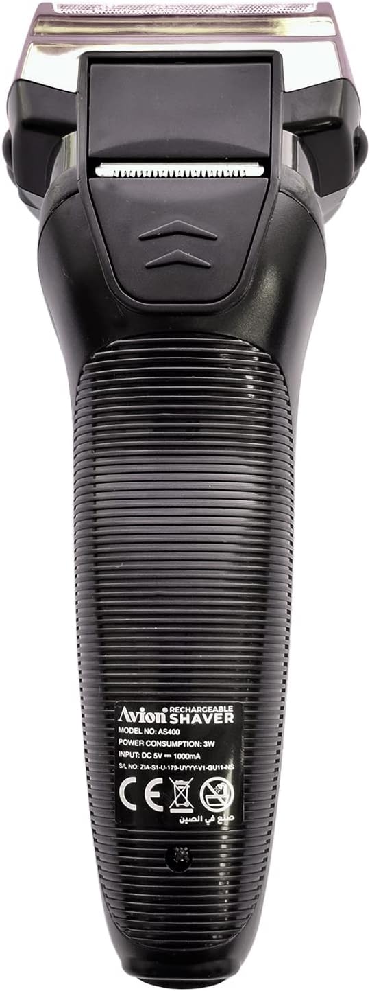 Avion Rechargeable Shaver for Men | Cordless Electric Foil Shaver | Beard Trimmer with Pop-trimmer | USB Charging | 2 Reciprocate Electric Razors |AS400