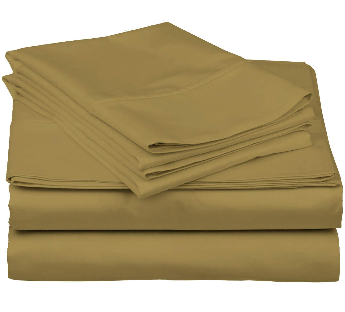 Queen Size Pure Egyptian Cotton Bed Sheets Set, 800 Thread Count Silver Solid (6 PC) Bedding and PillowCases – Egyptian Cotton Sheets Queen Size Bed - Sateen Sheets - 18” Deep Pocket Sheets