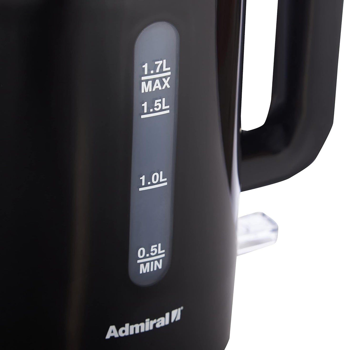Admiral Electric Kettle, 2200W Power, 1.7L,with Boil Dry Protection, Auto Lid Open & Auto Shut Off Function, Perfect for Beverages, 1 Year Warranty, Black, ADBK17P.