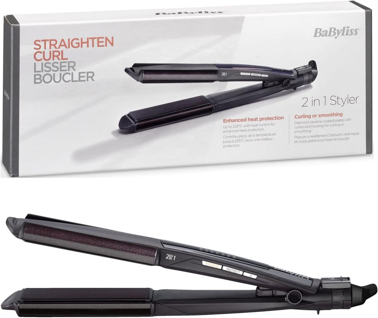 BaByliss ST330E Wet And Dry Hair Curler & Straightener - 235 ° C