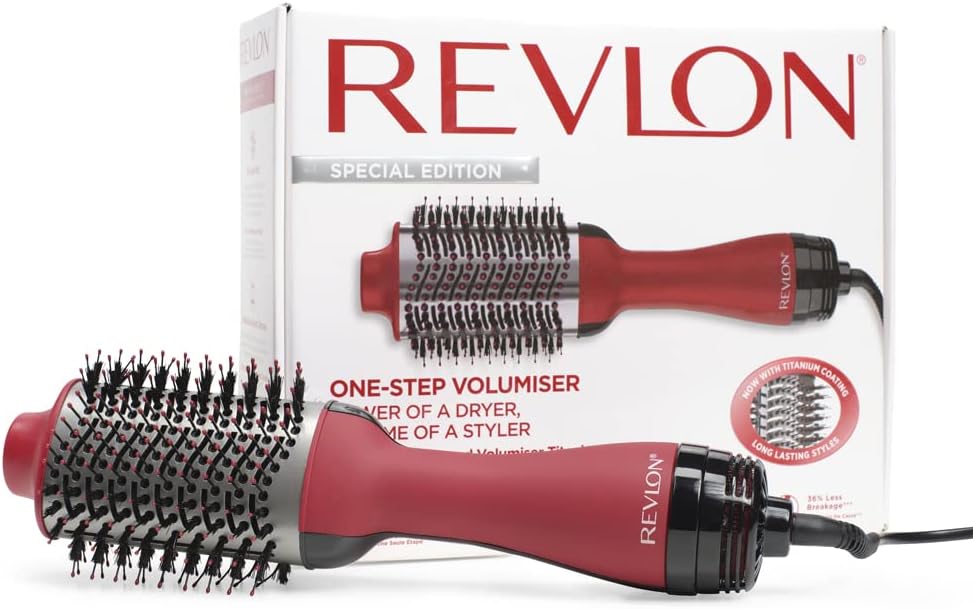 Revlon RVDR5282 One-Step Combo Pack 1 Volumiser + Paddle Brush Styler - Black