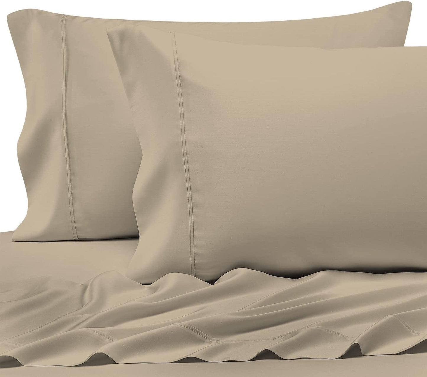 Pizuna Pure 100% Cotton Pillow Cases Queen Size Set of 2 Rio Red, Luxurious 400 Thread Count Long Staple Cotton Sateen with Envelope Closure (Combed Rio Red Cotton Pillow Cases Queen)