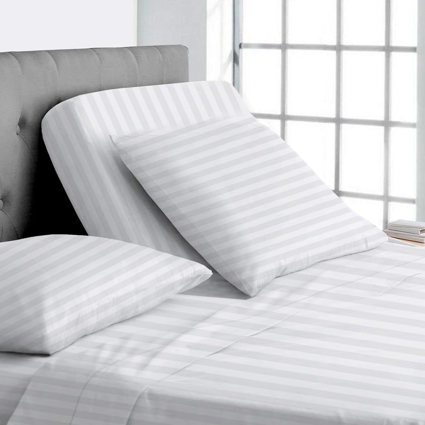 Split Top California King Sheets Split Head California King Sheets Sets for Adjustable Beds- 100% Egyptian Cotton 800TC Split Head Flex Top 18" Deep Pocket - 32" Top Split Cal-King, Light Blue Solid