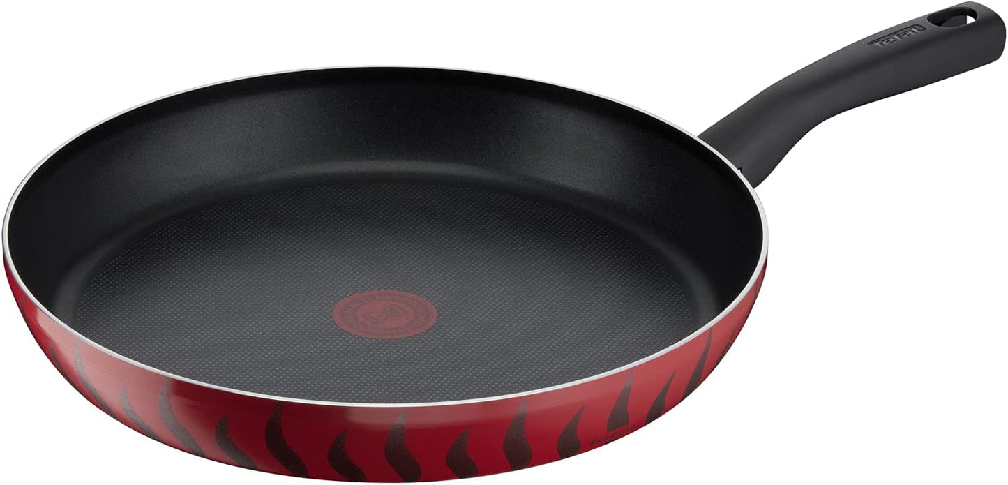 Tefal G6 Tempo Flame 32 Cm Non Stick Frypan With Thermo Spot, Red, Aluminium, C3040883