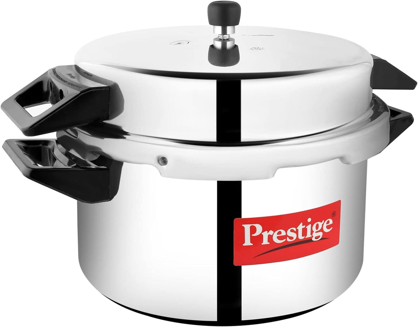 Prestige Popular Pressure Cooker | Aluminium Cooker with Lid 5 Ltr| Silver