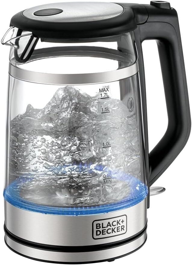 Black+Decker Concealed Coil Kettle, White, 1.7 Litres, Jc70-B5"Min 1 year manufacturer warranty"
