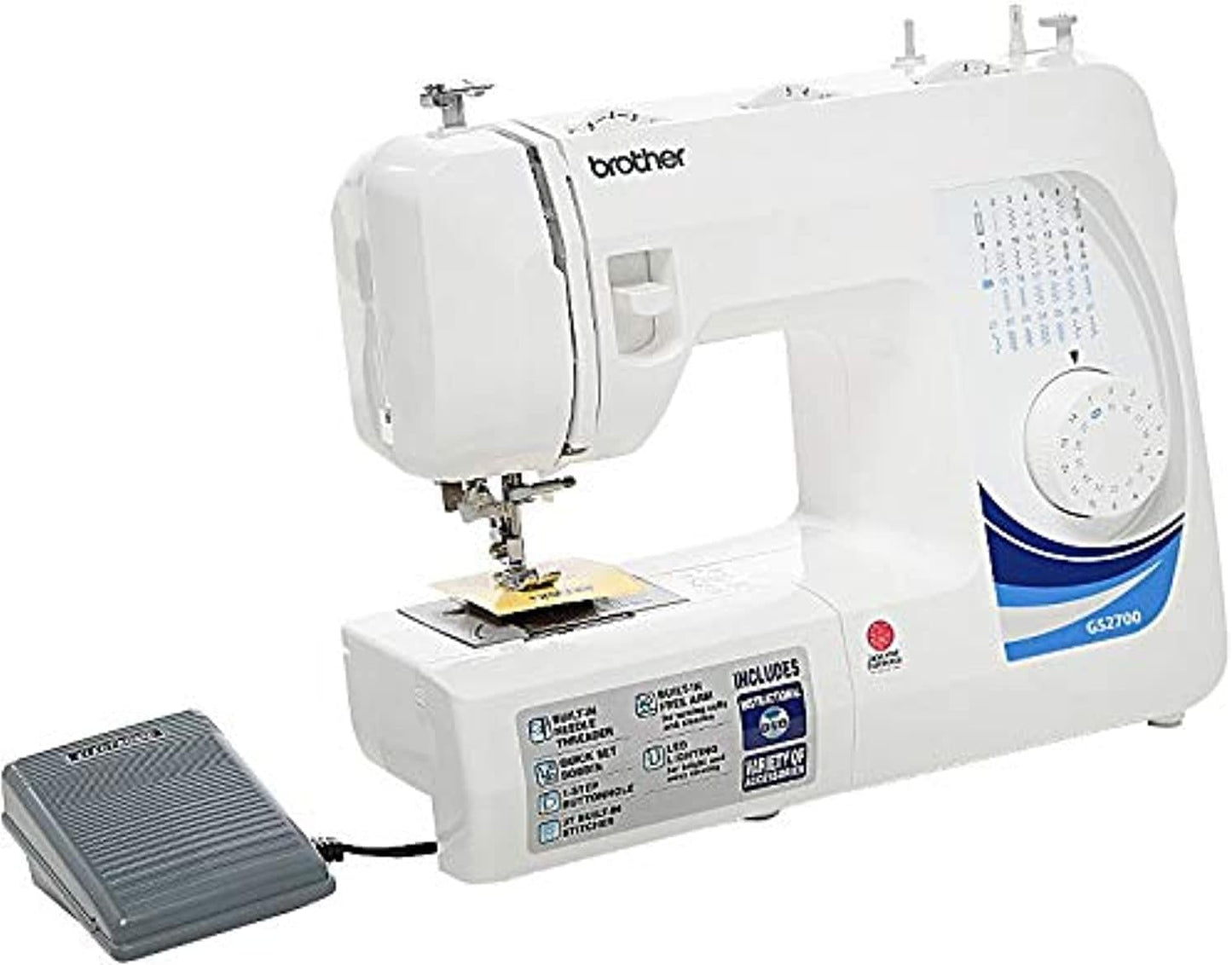 Brother Computerized Sewing Machine 27 Stitches Gs 2700, White"Min 1 year manufacturer warranty"