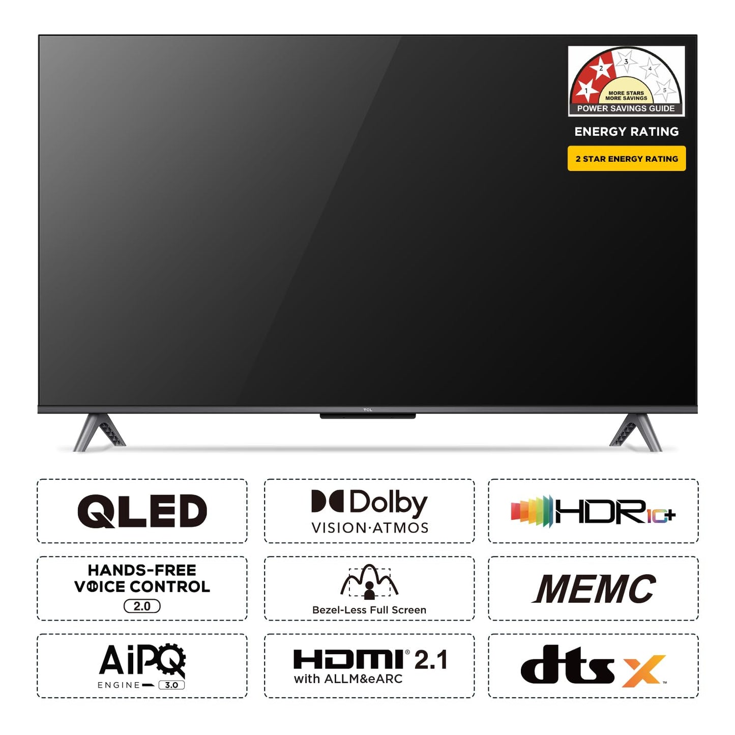 TCL 164 cm (65 inches) 4K Ultra HD Smart QLED Google TV 65C645 (Black)
