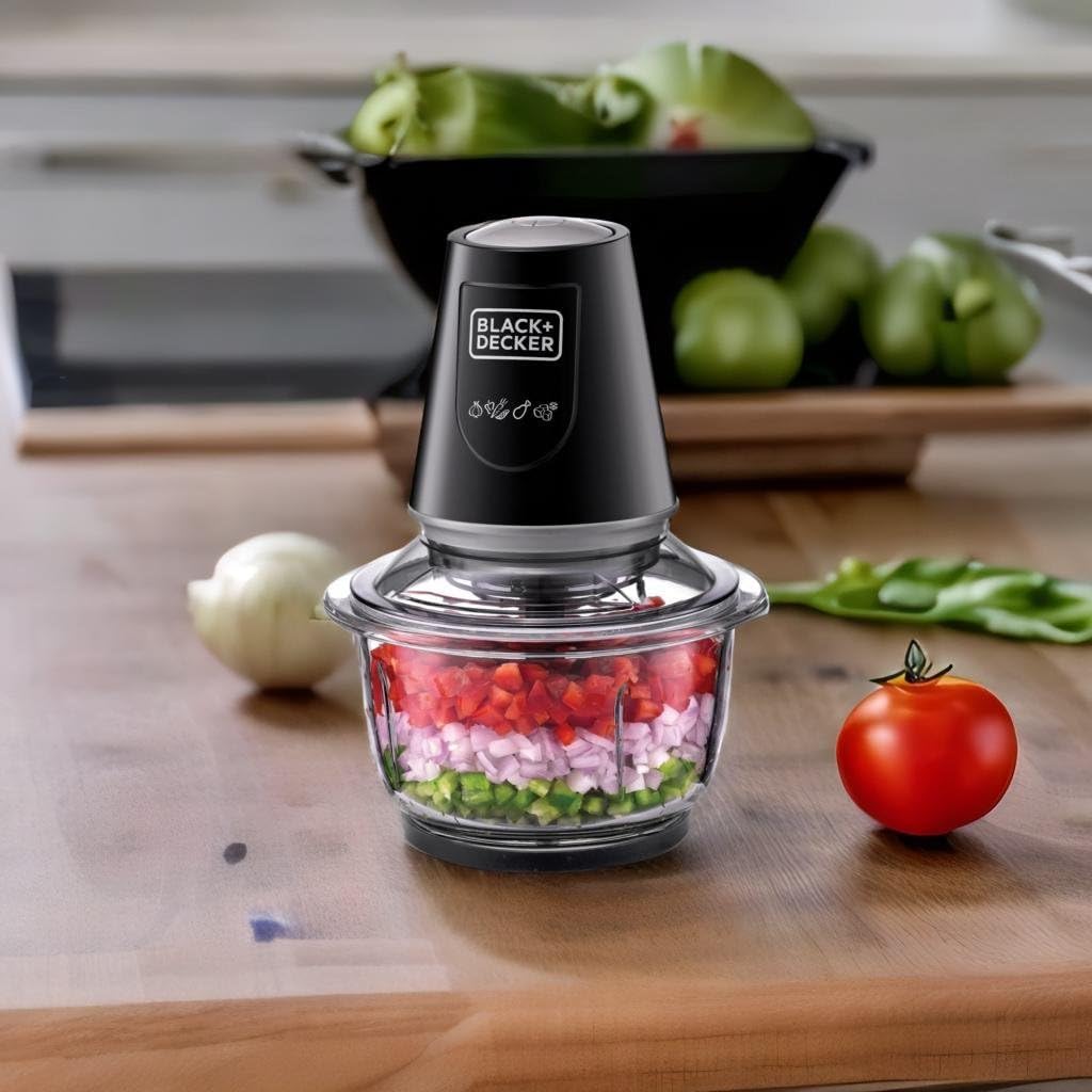 BLACK+DECKER BLACK+DECKER Vertical Chopper, 4 Blades, 500W, 500ml, Black - FC500-B5, by BLACK+DECKER