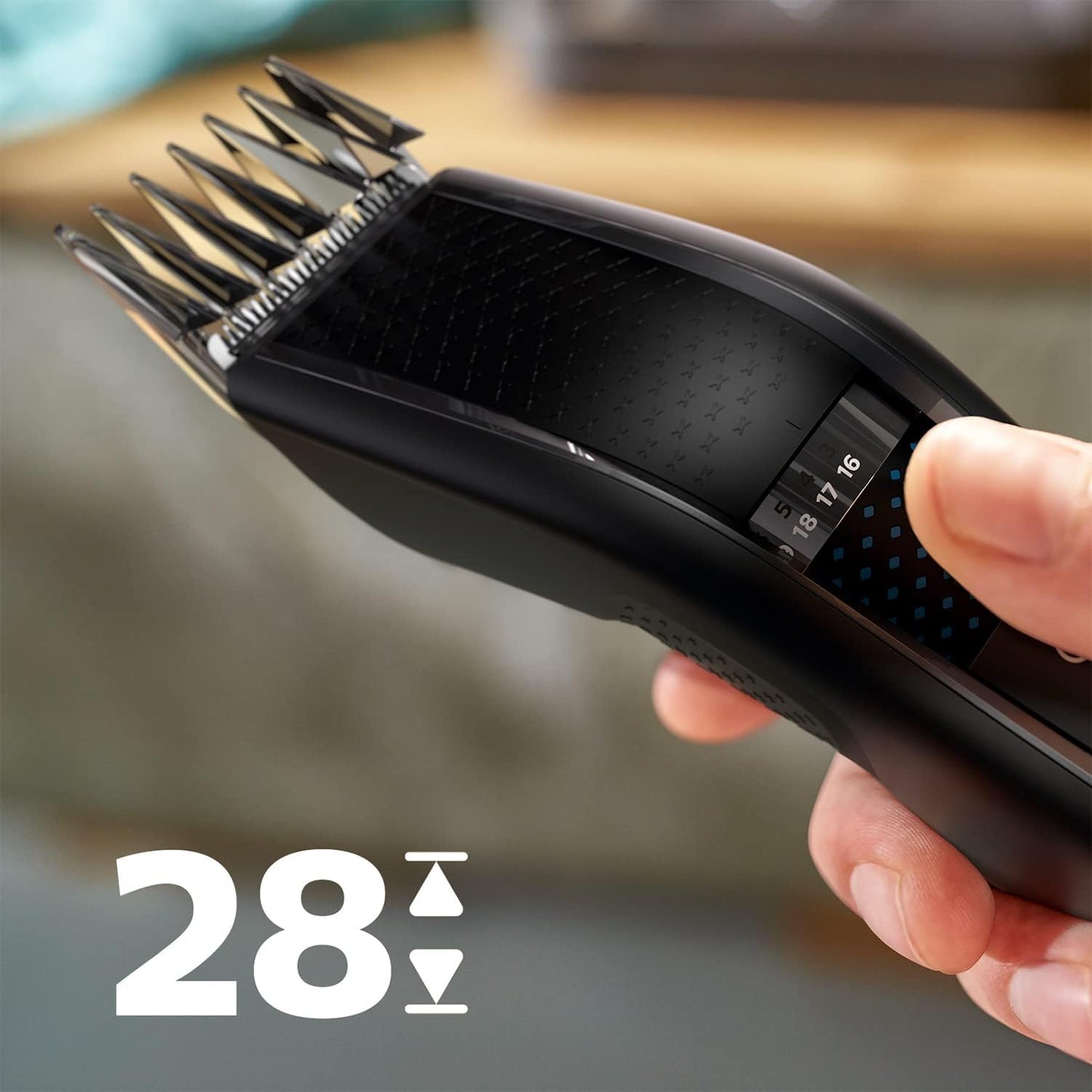 Philips Hc5630/13, Series 5000 Washable Hair Clipper, Grey/Black