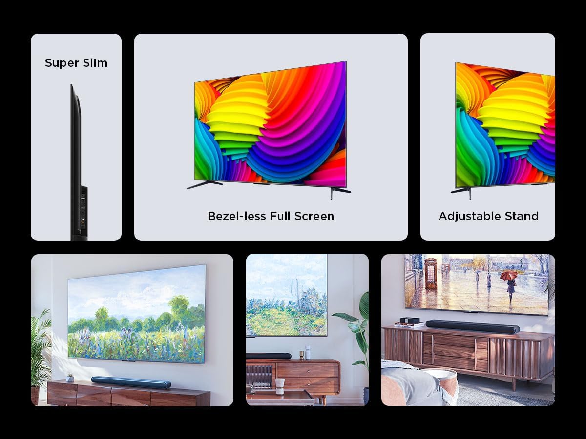 TCL 75 Inch TV 4K QLED Smart TV Dolby Vision Atmos HDR 10+ Game Master Wide Colour Gamut Quantum Dot Technology - 75C645 (2023 Model)