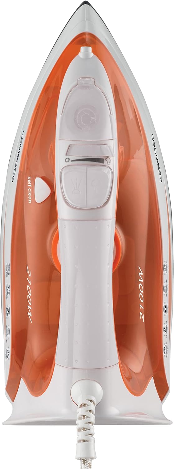 Kenwood Steam Iron 2200W with Ceramic Soleplate, Anti-Drip, Anti-Calc, Self Clean, Continuous Steam, Burst, Spray Function STP60.000WB White/Blue