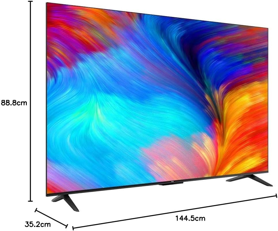 TCL 55 Inches Smart TV, 4K Ultra HD, Google TV, Dolby Audio HDR10 & Chromecast Built-in Edgeless Design - 55P637
