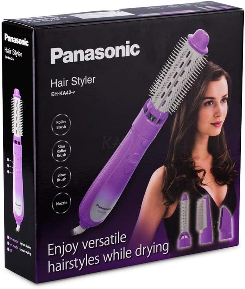 Panasonic Eh-Ka31 Hair Styler Blow Brush 3 Attachments