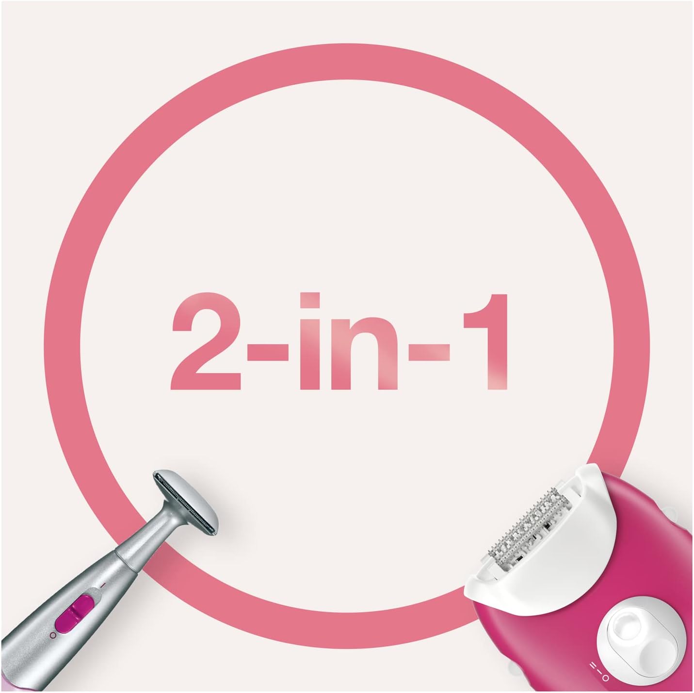 Braun Silk Epil 3 410 Epilator With 2 Extras, Raspberry Pink / White