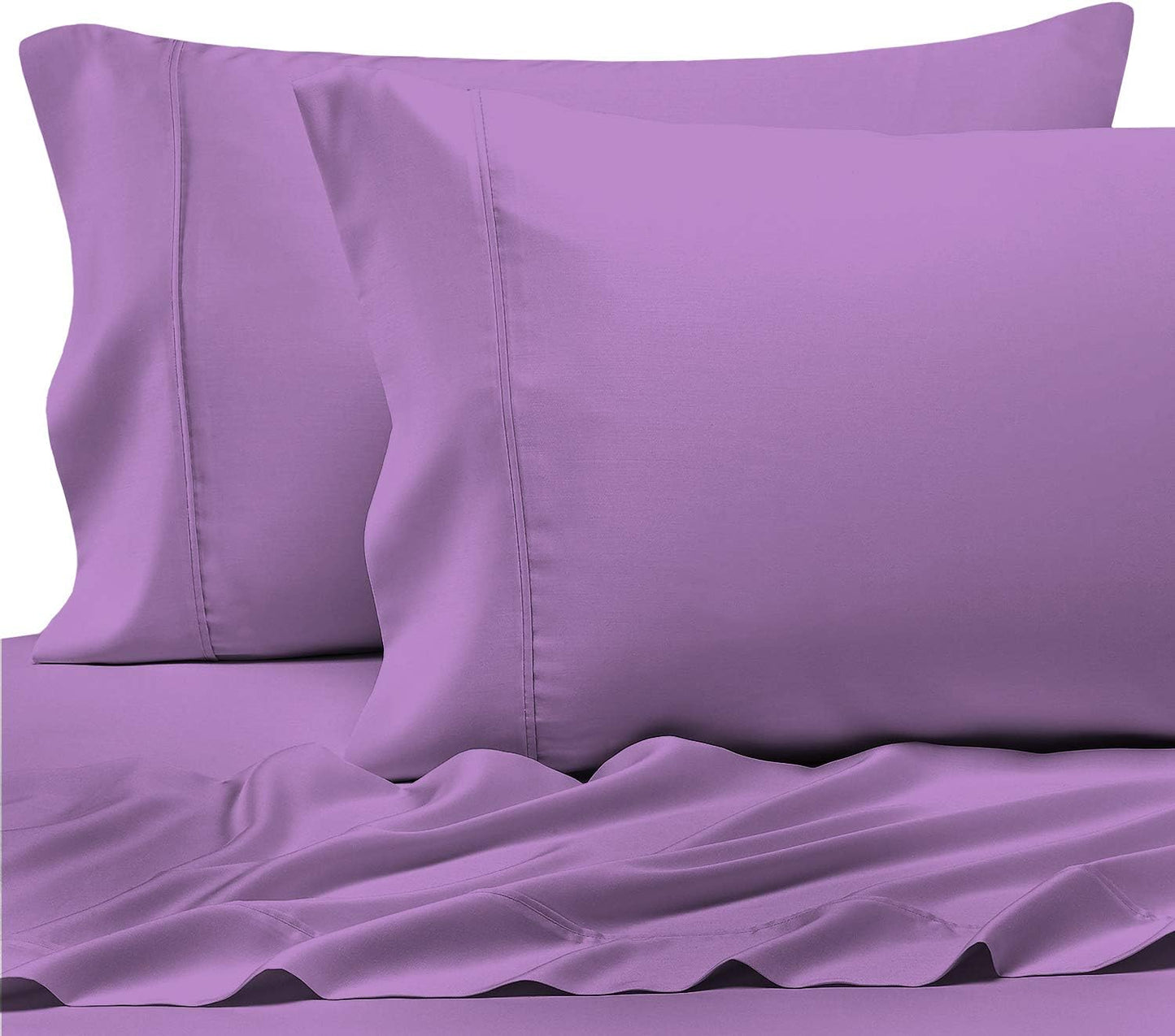 Pizuna Pure 100% Cotton Pillow Cases Queen Size Set of 2 Rio Red, Luxurious 400 Thread Count Long Staple Cotton Sateen with Envelope Closure (Combed Rio Red Cotton Pillow Cases Queen)
