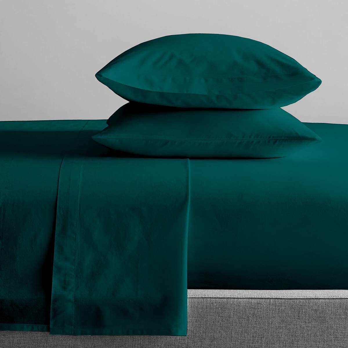 Queen Size Pure Egyptian Cotton Bed Sheets Set, 800 Thread Count Silver Solid (6 PC) Bedding and PillowCases – Egyptian Cotton Sheets Queen Size Bed - Sateen Sheets - 18” Deep Pocket Sheets
