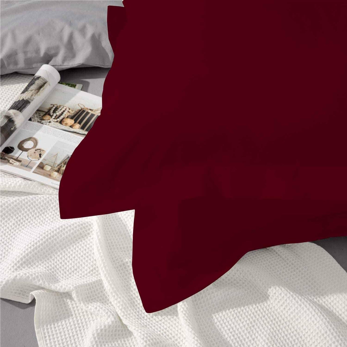 Split Head California King Sheets Sets for Adjustable Beds - 100% Egyptian Cotton 800TC Split Head Flex Top 18" Deep Pocket - 34" Top Split Cal-King, White Solid