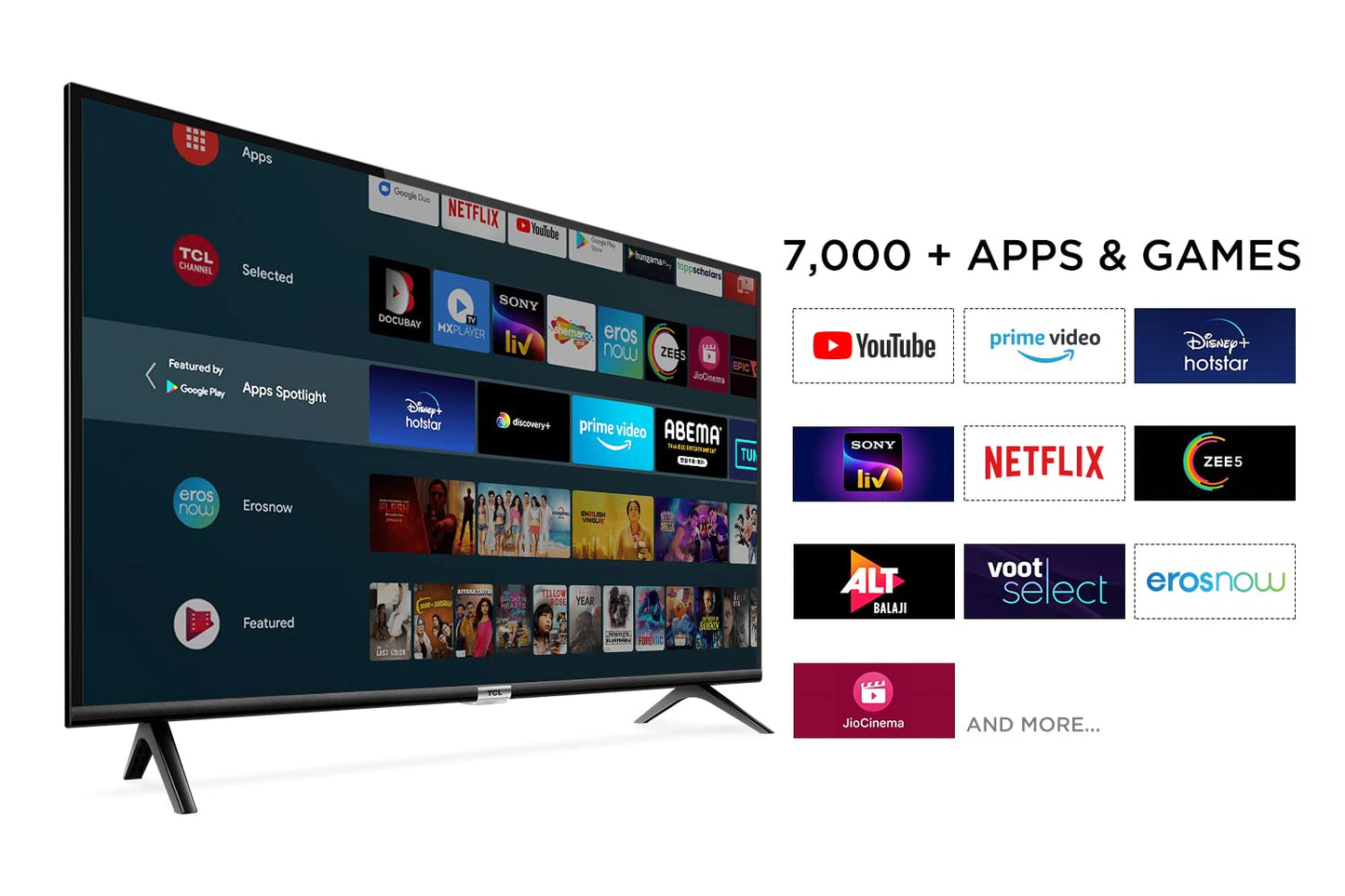TCL 109 cm (43 inches) Full HD Smart Certified Android LED TV 43S5200 ( Black)