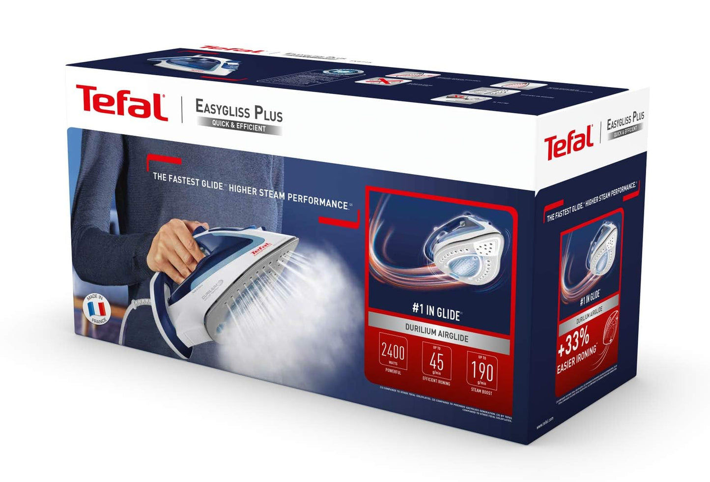 TEFAL Steam Iron | Express Steam Iron Steamer | 2600 W | 270 ml | Anti-scale | Purple | Ceramic Soleplate | 2 Years Warranty | FV2843M0