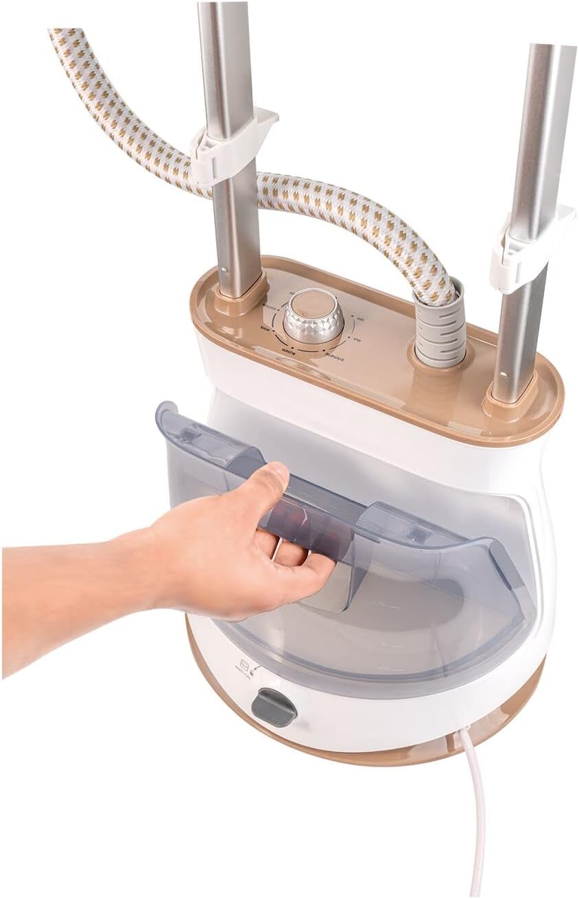 BLACK+DECKER 2400W 1.5L Upright Garment Steamer 35gm/min Steam, With Adjustable Double Poles Rotary Wheels, Multiple Attachments, For Quick Wrinkle Free&Santized Garment GST2400-B5
