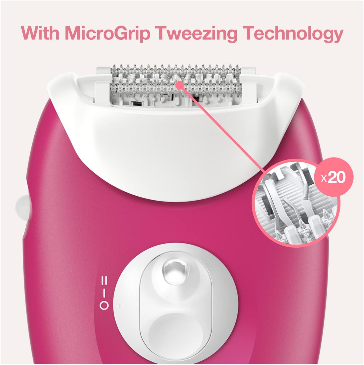 Braun Silk Epil 3 410 Epilator With 2 Extras, Raspberry Pink / White