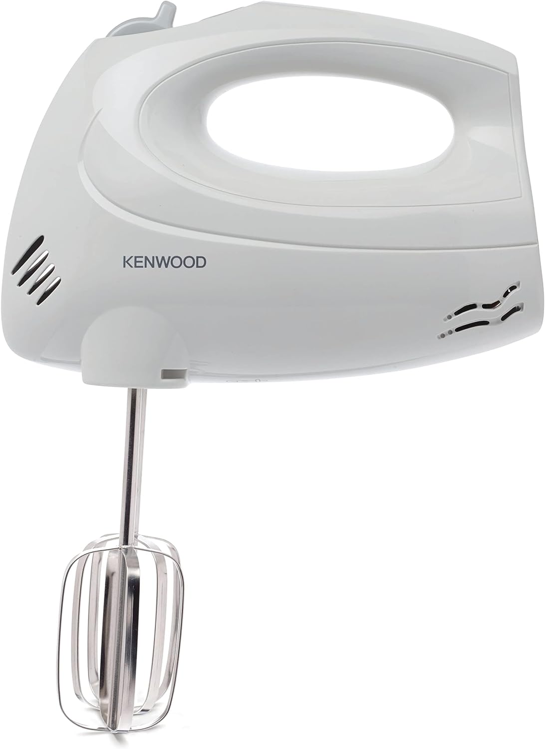 KENWOOD Hand Mixer (Electric Whisk) 300W with 5 Speeds + Turbo Button, Twin Stainless Steel Kneader and Beater for Mixing, Whipping, Whisking, Kneading HMP20.000WH White