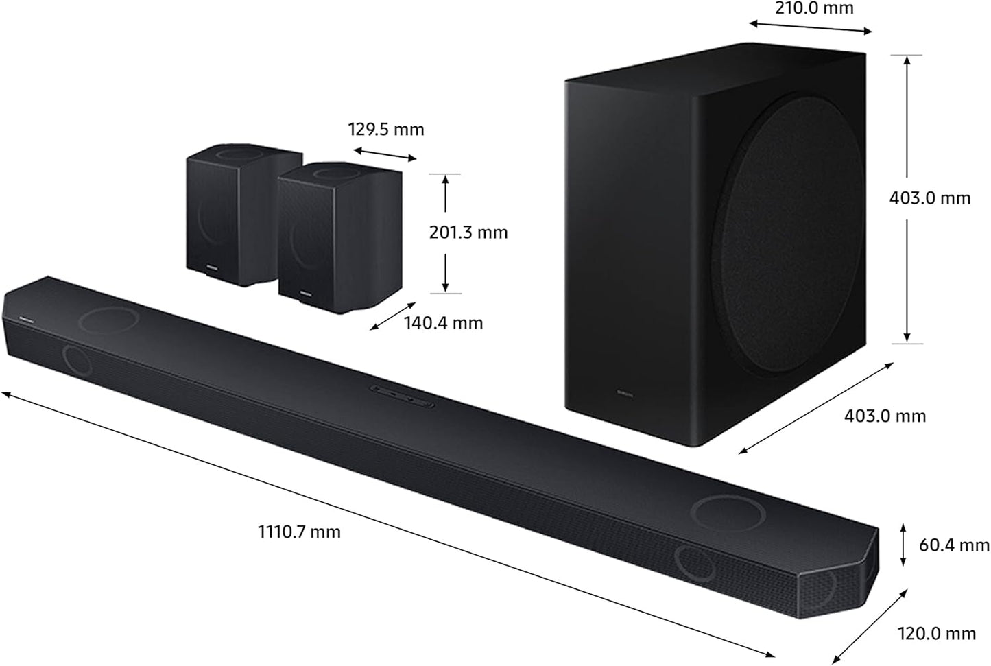 Samsung 160W Sound Tower High Power Party Speaker Water Resistant In Built Battery Bluetooth Connectivity - MX-ST40B/ZN - 2022 Model - 1 Year Warranty (UAE Version)