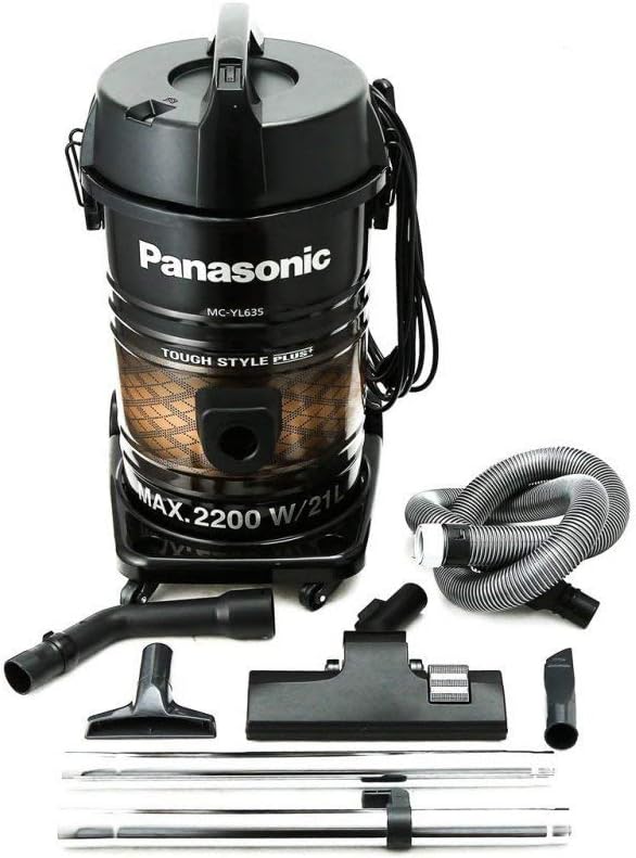 Panasonic Vacuum Cleaner, Tank, 2200W, MC-CL635, 21L Dust Capacity, Black/Brown, 1 Yr Warranty