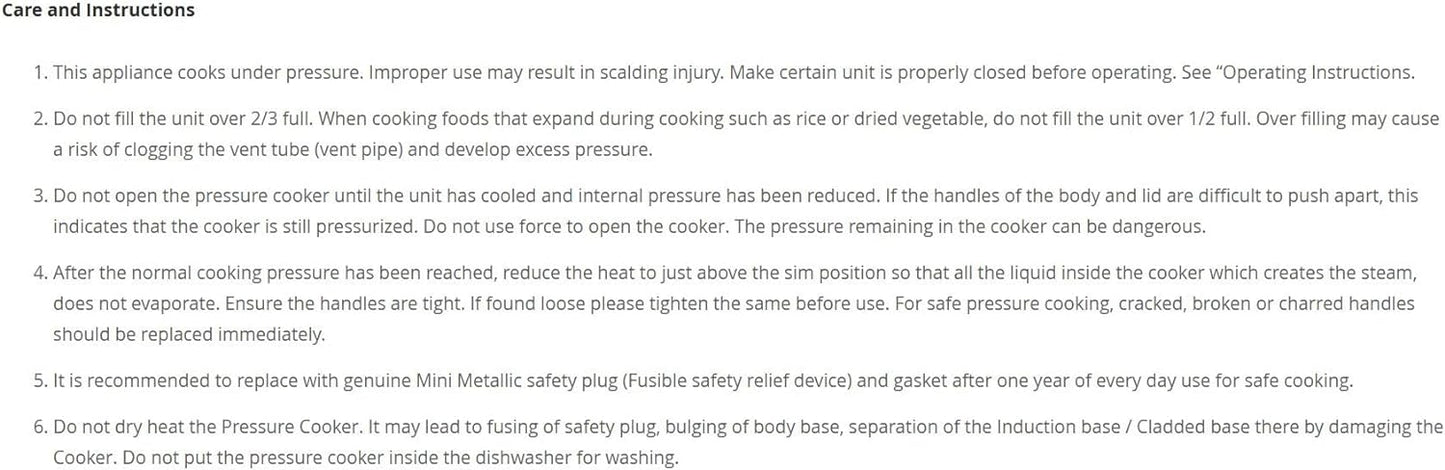 Prestige Popular Pressure Cooker | Aluminium Cooker with Lid 5 Ltr| Silver