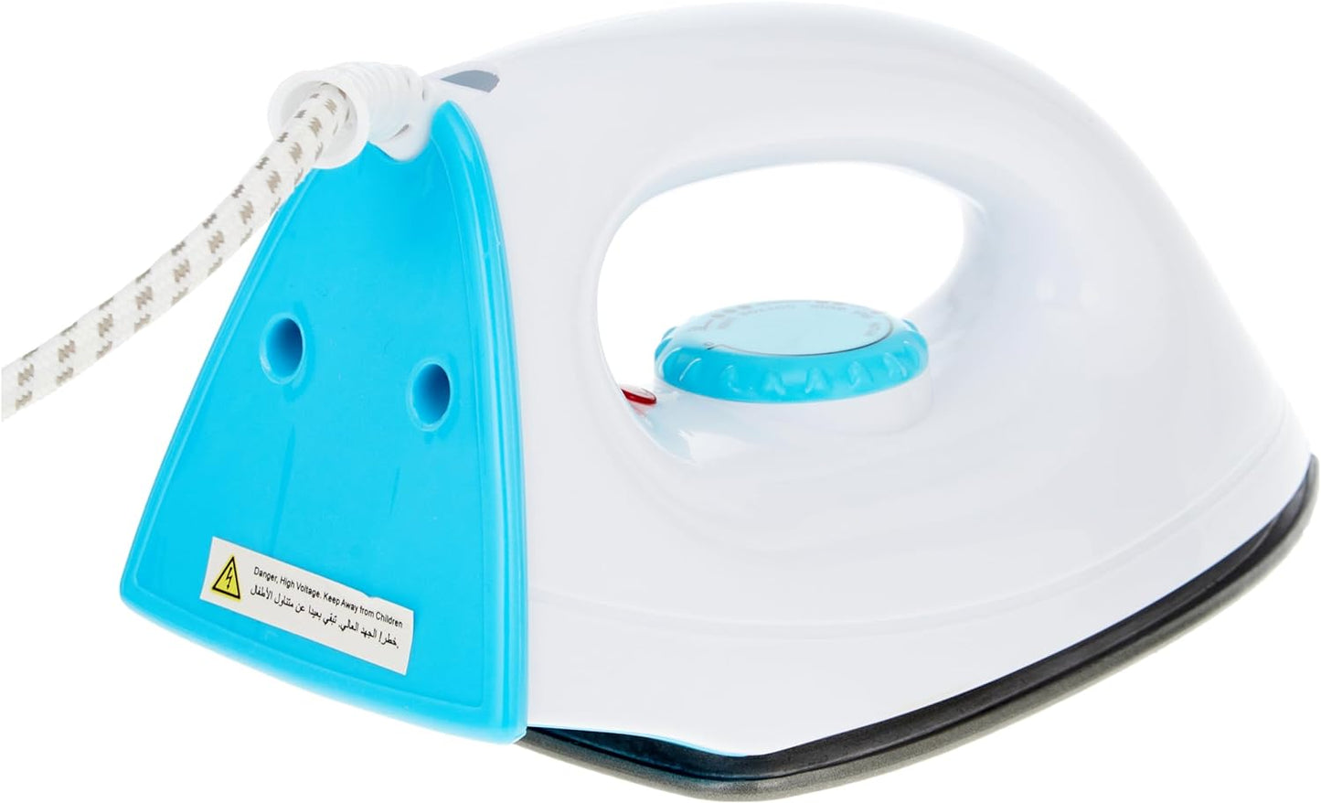 KHIND Steam Iron 1600W - Advanced Temperature Control, Easier Wrinkle Removal, Vertical Steaming, Self-Cleaning, Made in Malaysia, 2-Year Warranty, Non Stick Soleplate. White & Blue - ES1601NN