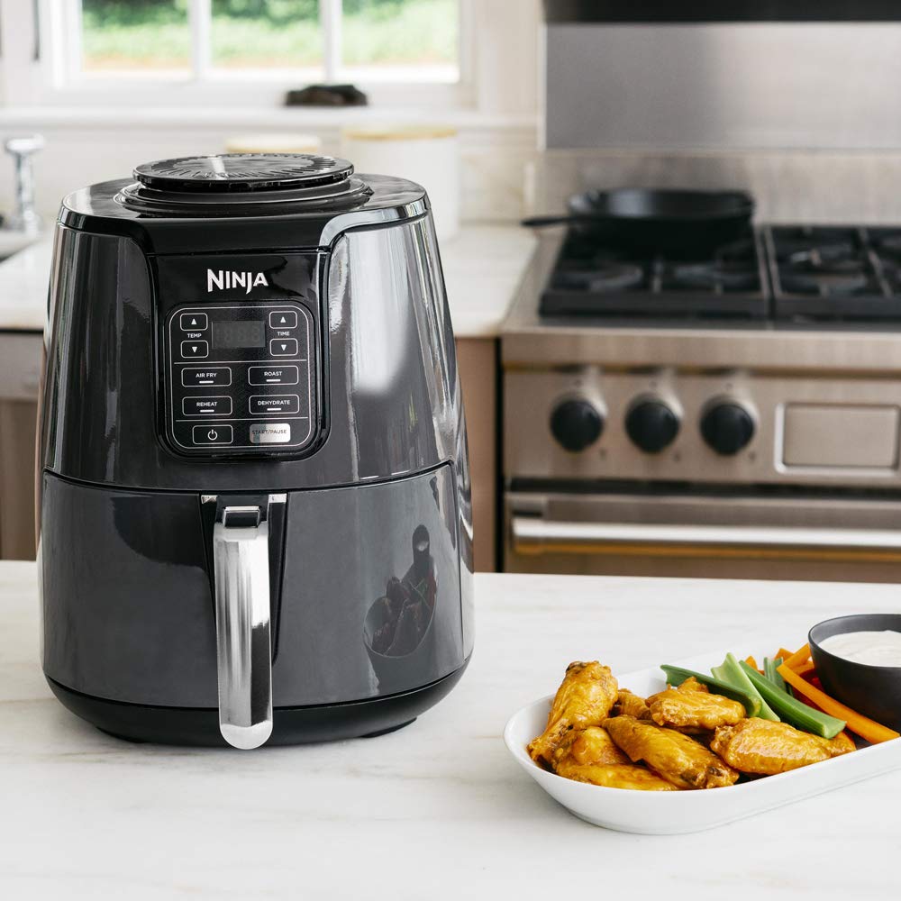 Ninja Air Fryer Af100, Roast, Reheat, Dehydrate, 3.8 L, 1550 Watts, Grey And Black"Min 1 year manufacturer warranty"