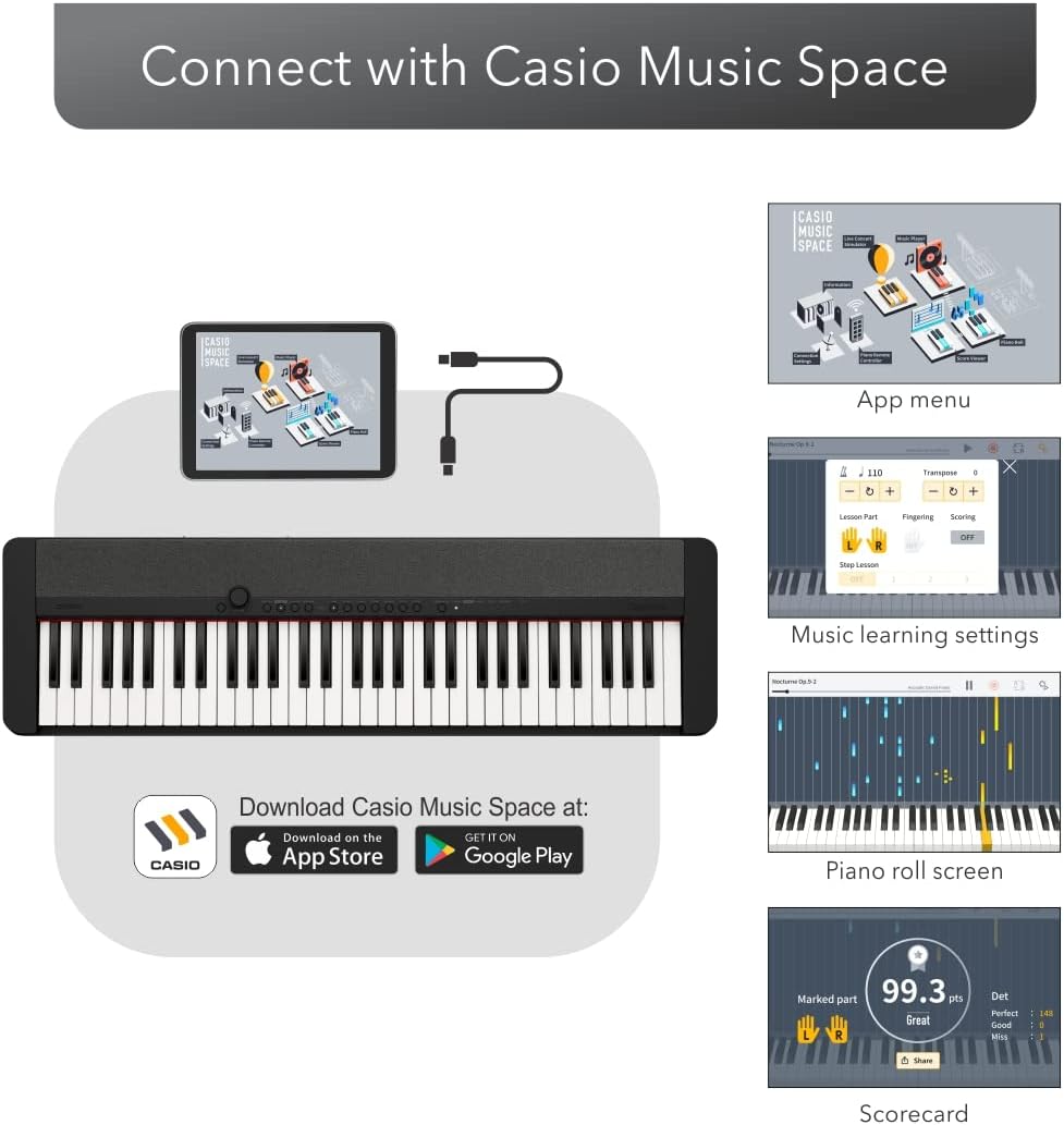 Casio Ct S1 Portable Piano Keyboard, Black
