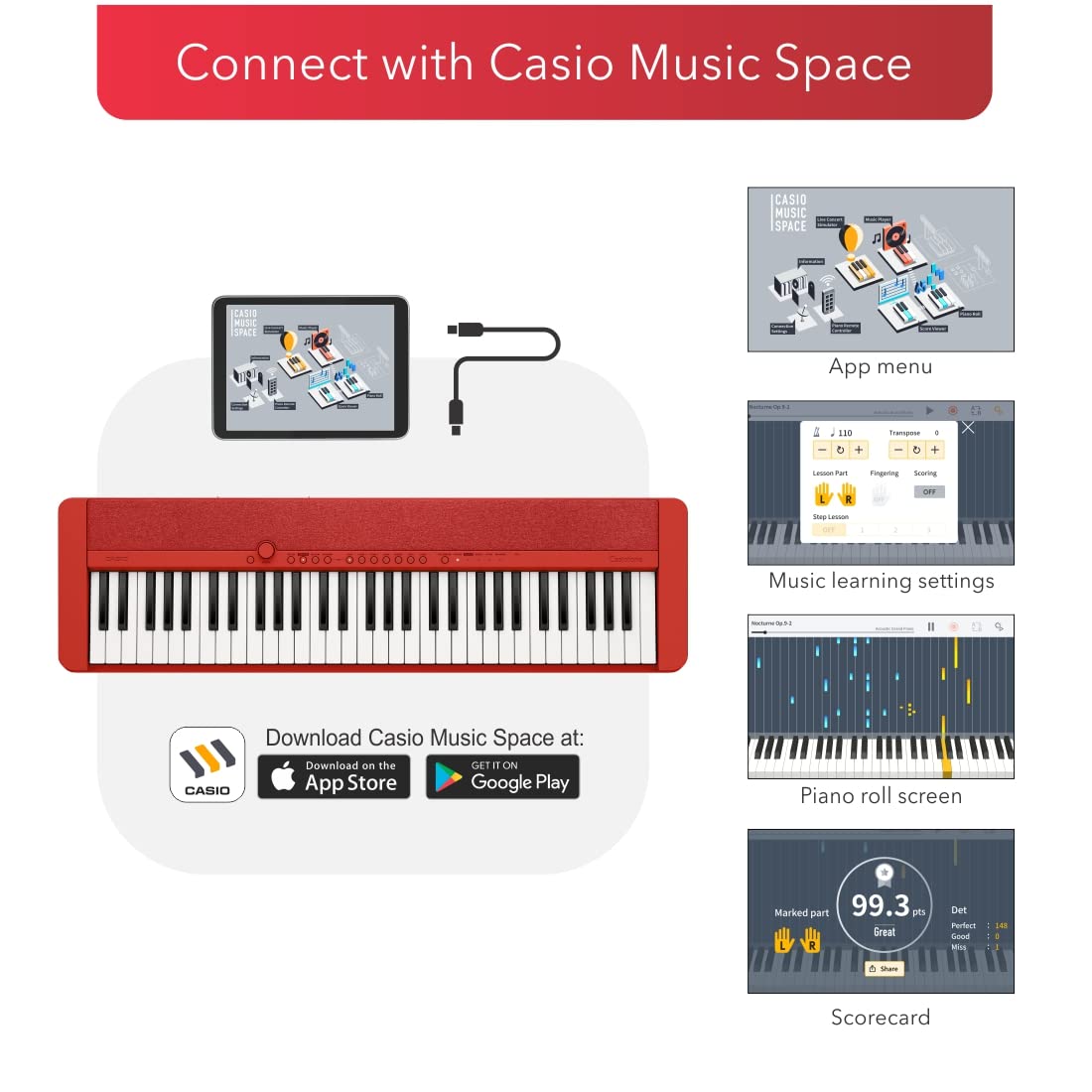 Casio Ct S1 Portable Piano Keyboard, Black