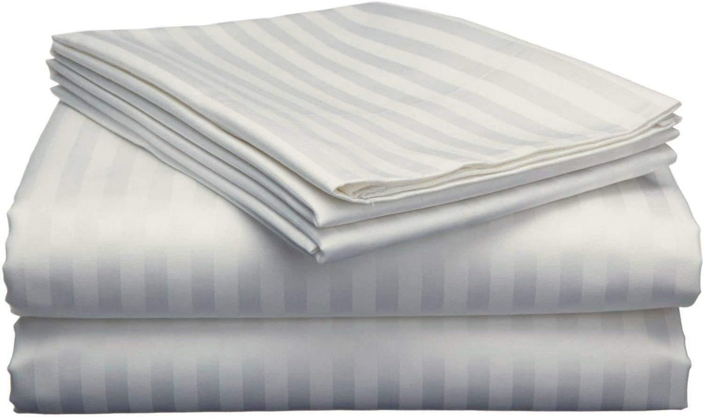 Split Head California King Sheets Sets for Adjustable Beds - 100% Egyptian Cotton 800TC Split Head Flex Top 18" Deep Pocket - 34" Top Split Cal-King, White Solid