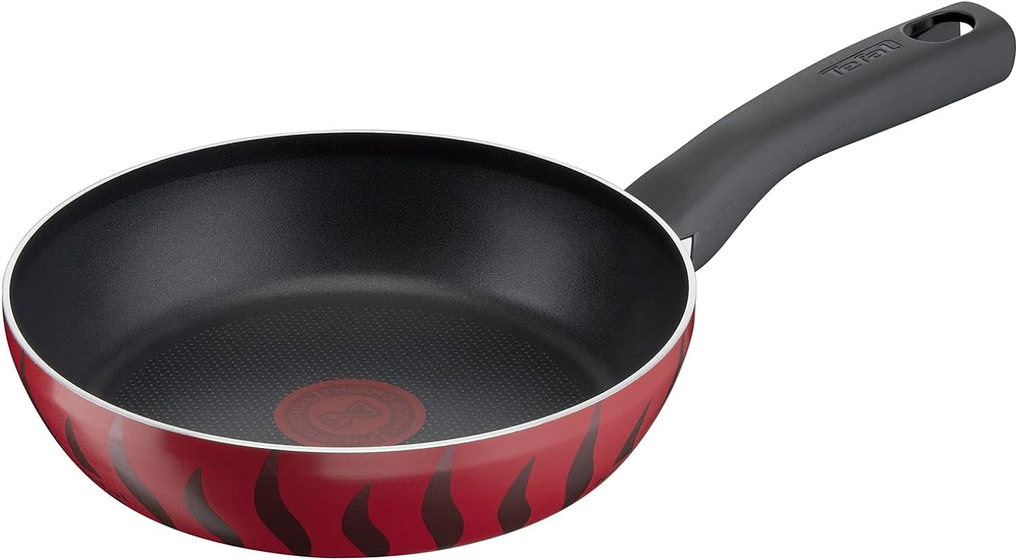 Tefal G6 Tempo Flame 32 Cm Non Stick Frypan With Thermo Spot, Red, Aluminium, C3040883