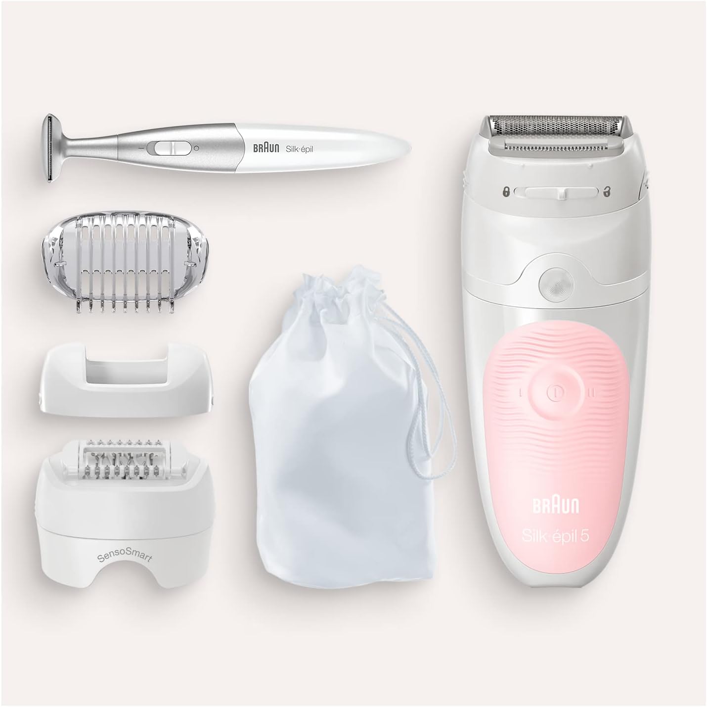 Braun Silk-Epil 5 5-541 Wet & Dry Epilator With 4 Extras