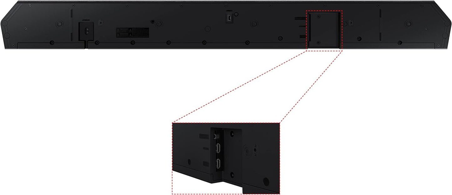 Samsung 3.1.2Ch Wireless Soundbar With Dolby Atmos/Dts:X 2 Up Firing Speakers In Built Subwoofer Bluetooth Connectivity - HW-Q700B