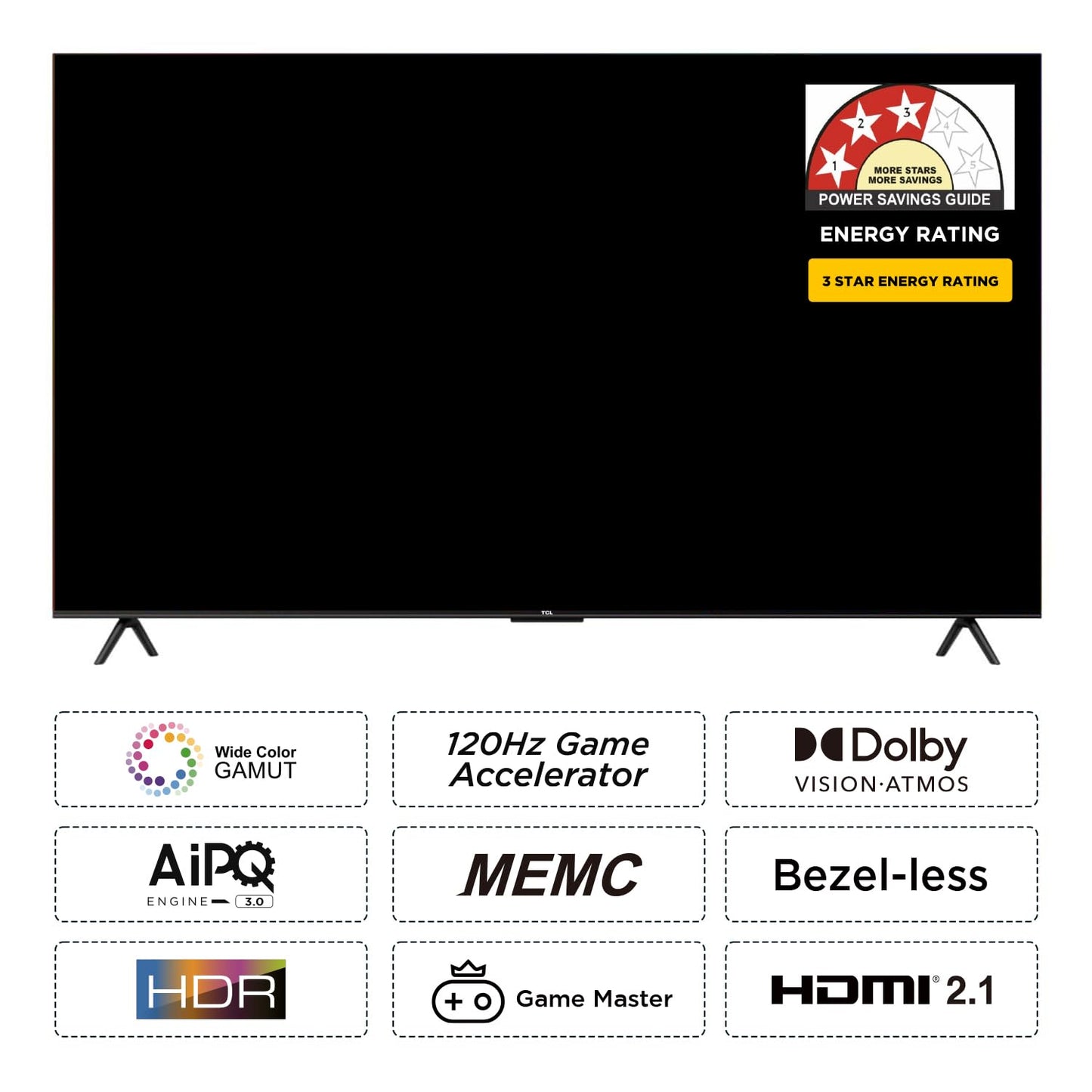 TCL 164 cm (65 inches) Bezel-Less Series 4K Ultra HD Smart LED Google TV 65P635 (Black)