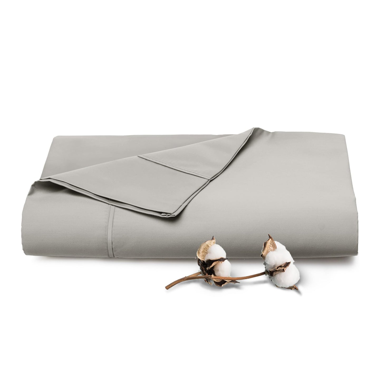 Pizuna Pure 100% Cotton Flat Sheets Only Full Apricot Orange (1 PC), Luxurious 400 Thread Count Long Staple Cotton Sateen with 4" Hem (Combed Full Flat Sheet Only Cotton)