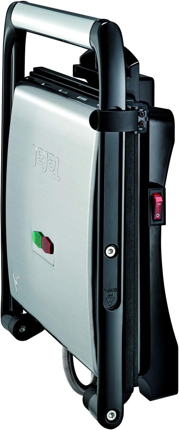 TEFAL Grill | Ultra compact Barbecue / BBQ Grill / Sandwich Maker | 1700 watts | Silver | 2 Years Warranty | GC302B28