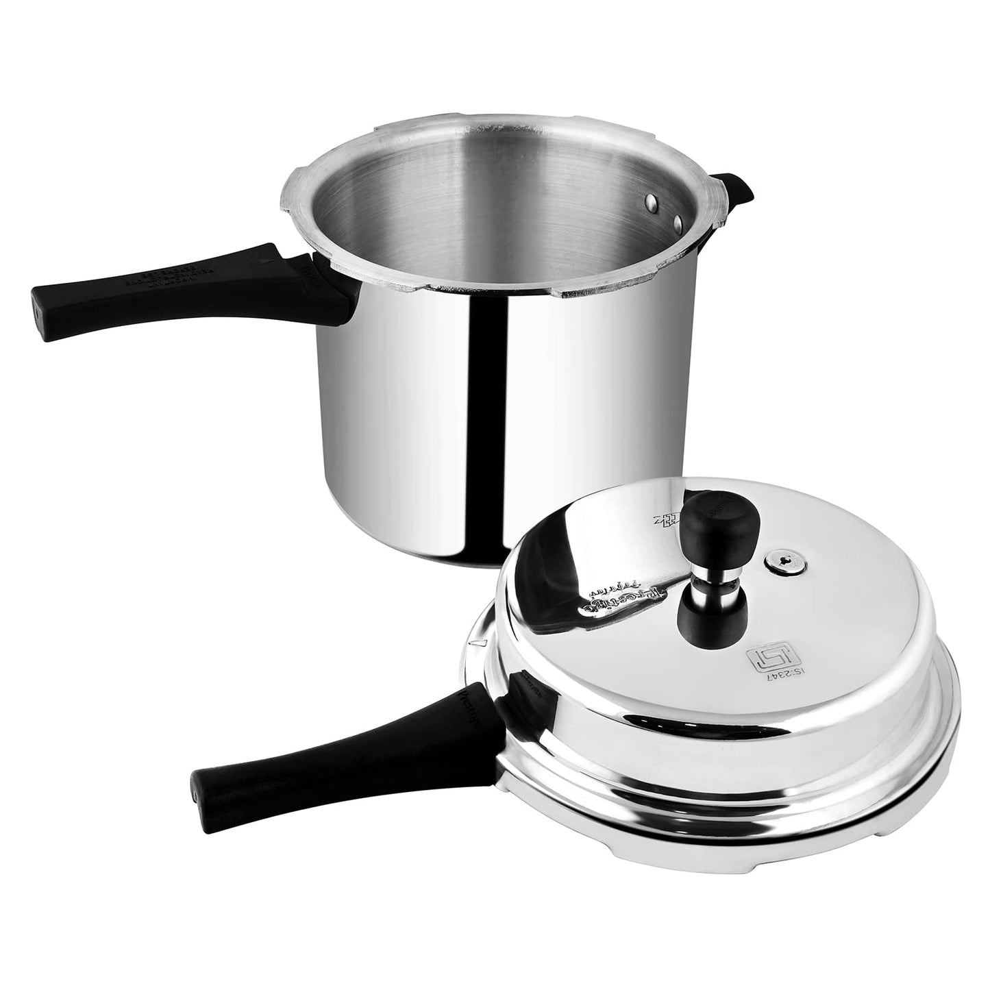 Prestige Popular Pressure Cooker | Aluminium Cooker with Lid 5 Ltr| Silver