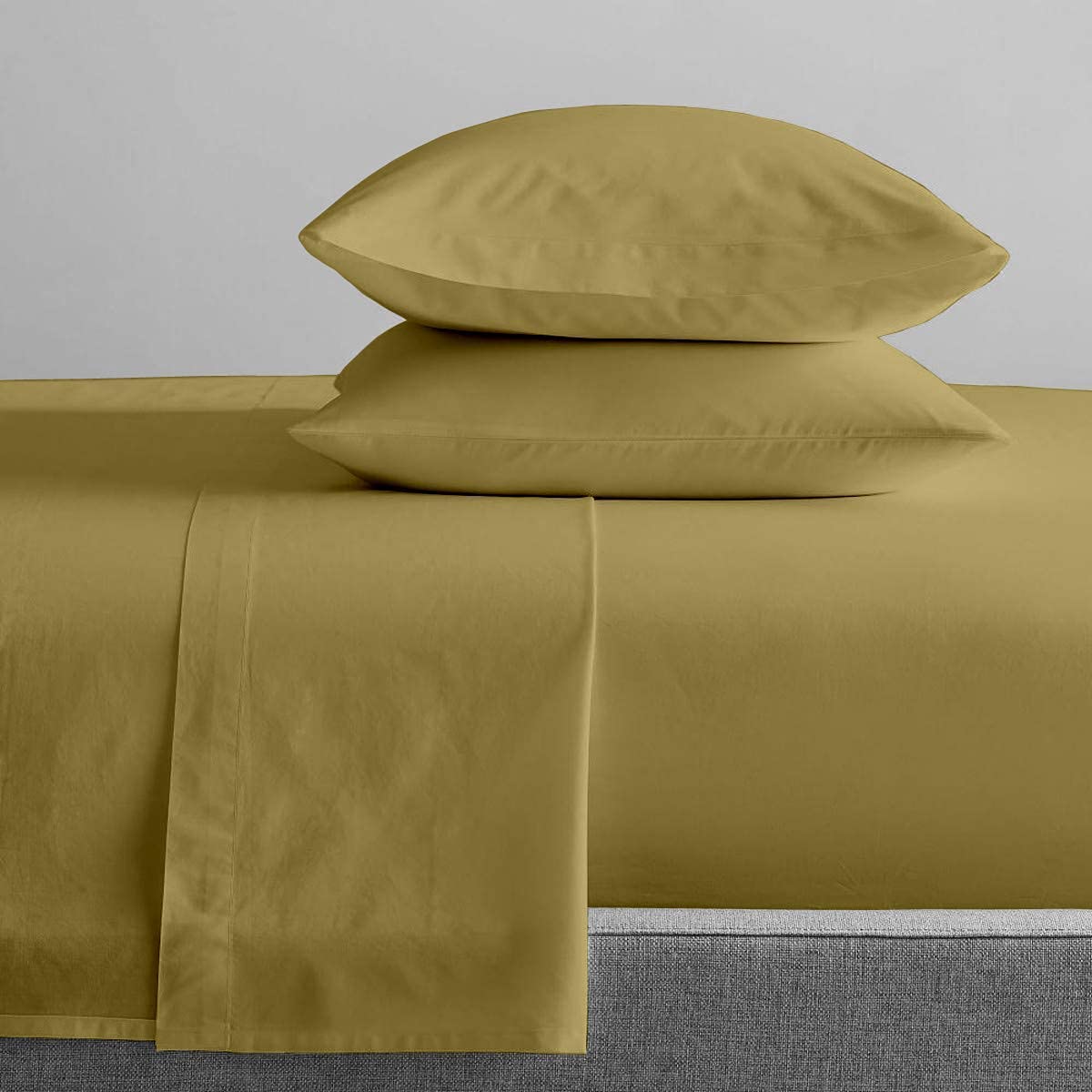 Queen Size Pure Egyptian Cotton Bed Sheets Set, 800 Thread Count Silver Solid (6 PC) Bedding and PillowCases – Egyptian Cotton Sheets Queen Size Bed - Sateen Sheets - 18” Deep Pocket Sheets
