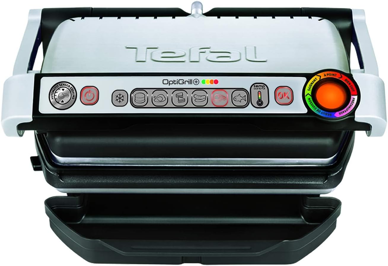 TEFAL Grill | Ultra compact Barbecue / BBQ Grill / Sandwich Maker | 1700 watts | Silver | 2 Years Warranty | GC302B28