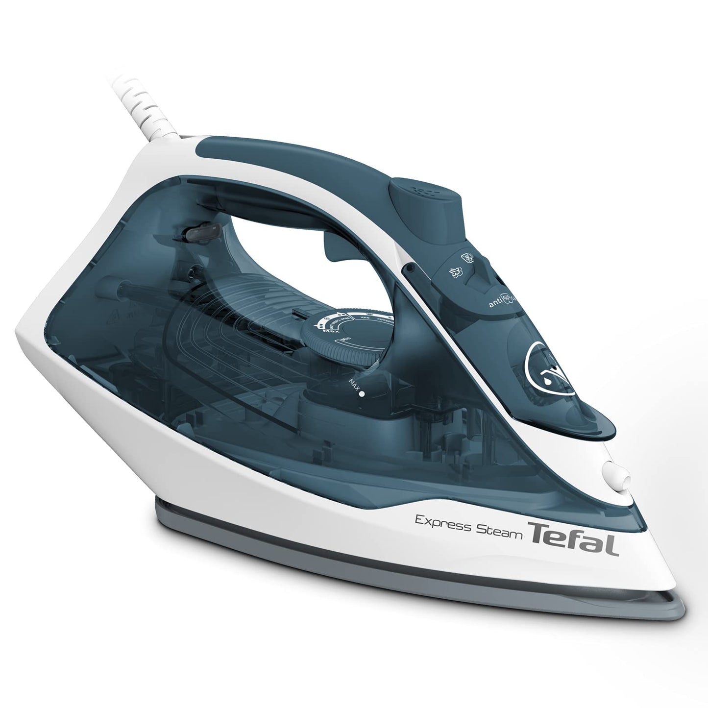 TEFAL Steam Iron | Express Steam Iron Steamer | 2600 W | 270 ml | Anti-scale | Purple | Ceramic Soleplate | 2 Years Warranty | FV2843M0