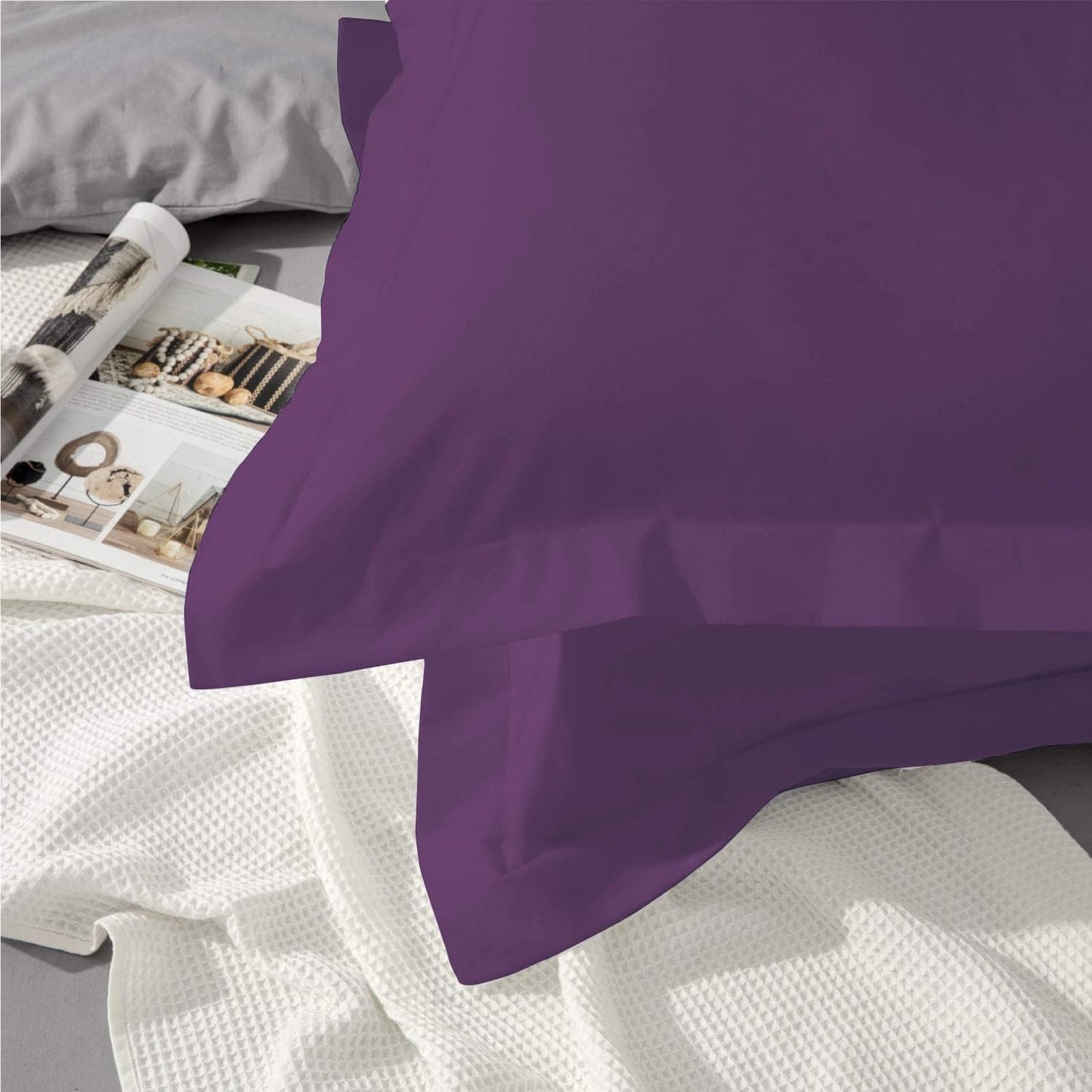 Split Head California King Sheets Sets for Adjustable Beds - 100% Egyptian Cotton 800TC Split Head Flex Top 18" Deep Pocket - 34" Top Split Cal-King, White Solid