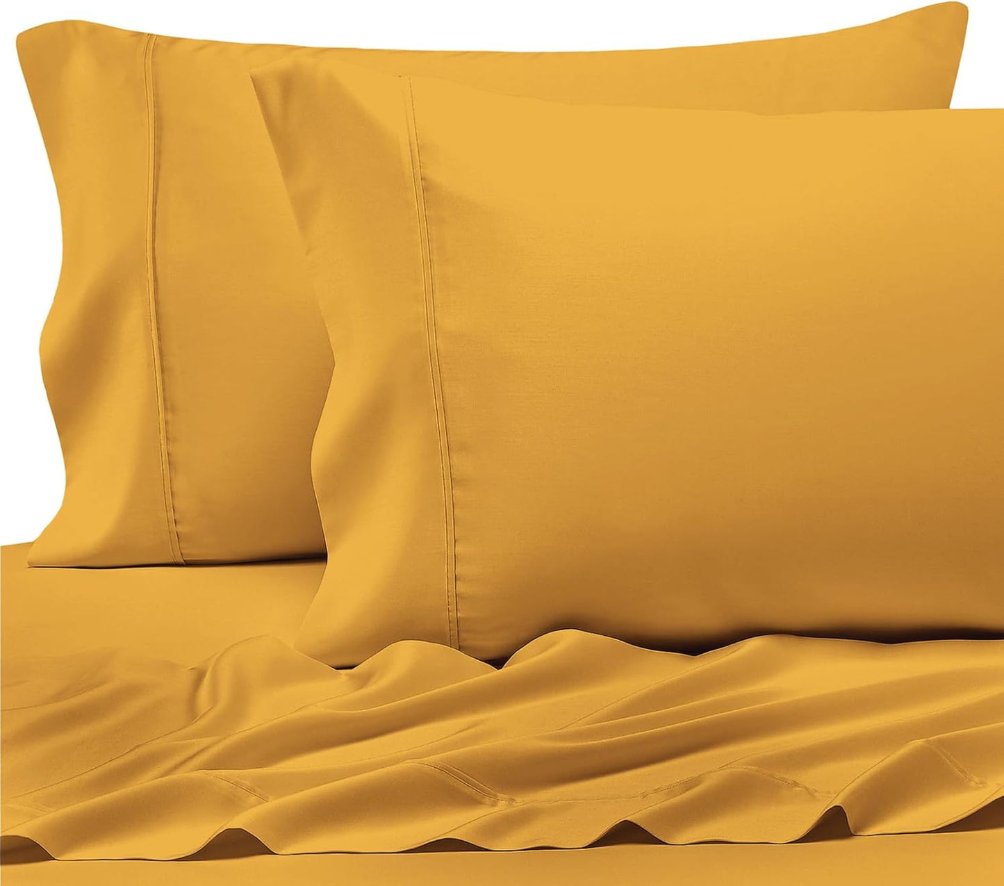 Pizuna Pure 100% Cotton Pillow Cases Queen Size Set of 2 Rio Red, Luxurious 400 Thread Count Long Staple Cotton Sateen with Envelope Closure (Combed Rio Red Cotton Pillow Cases Queen)