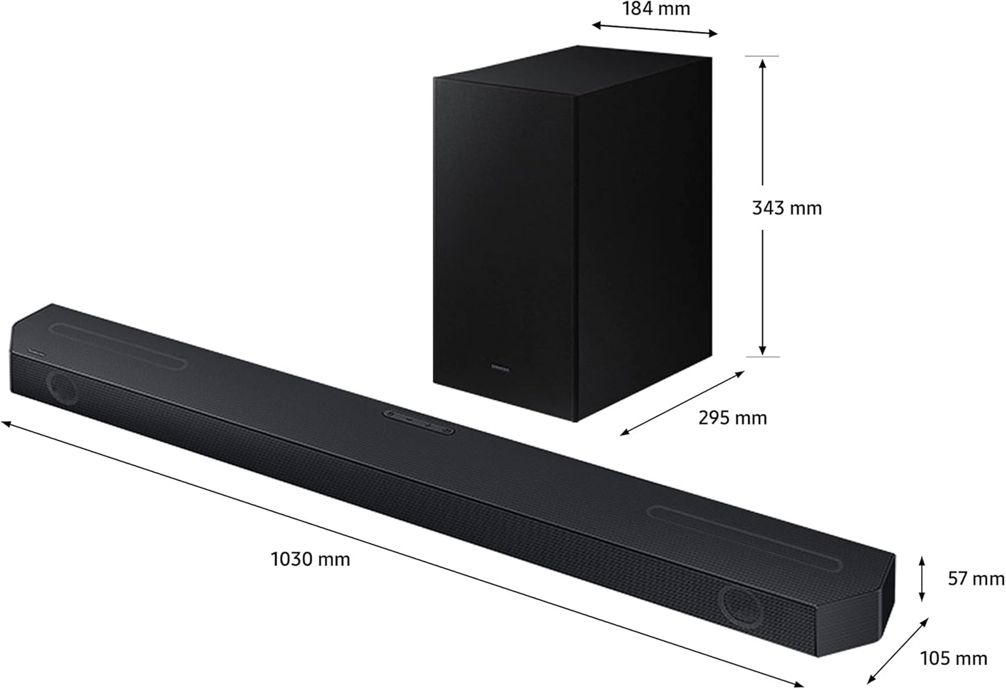 Samsung 160W Sound Tower High Power Party Speaker Water Resistant In Built Battery Bluetooth Connectivity - MX-ST40B/ZN - 2022 Model - 1 Year Warranty (UAE Version)